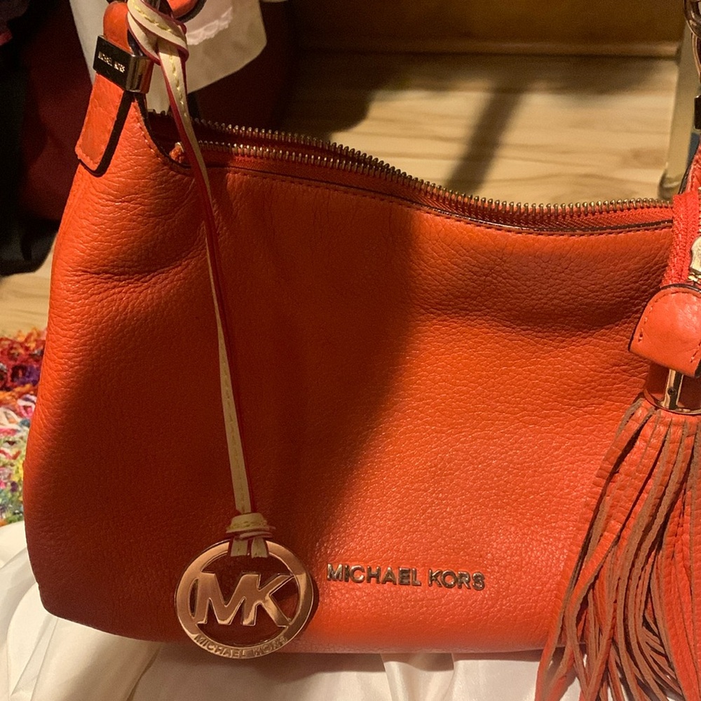 Michael Kors Burnt orange leather crossbody